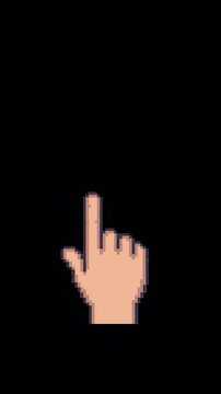 16 bit Double Finger Swipe Right Animation with Alpha Channel - 4K Portrait Vertical