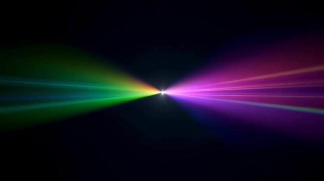 Rainbow Light Spectrum on Dark Background