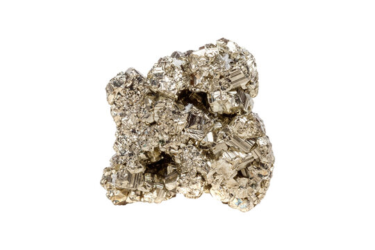 A vivid pyrite gemstone with a cubic structure, displaying a metallic golden shine and sharp angles. Ideal for striking decor with rich brilliance.