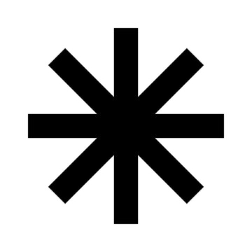 Simple black asterisk symbol icon