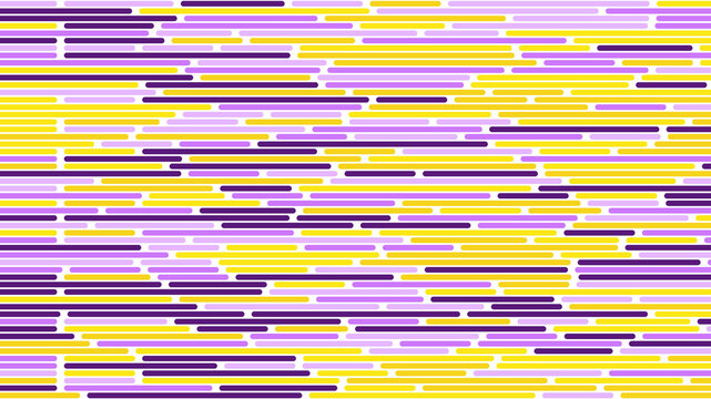 Abstract Geometric Pattern of Lines: A vibrant and dynamic abstract pattern composed of horizontal lines in shades of yellow, purple, and lavender, creating a modern and energetic visual.