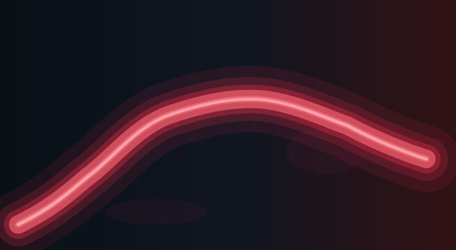 noisy effect Glowing Red Wave Form: A luminous, wavy red line against a dark, gradient background, suggestive of energy, motion, or a digital signal.