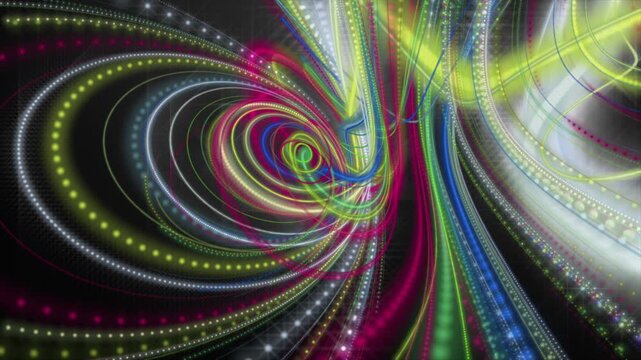 Fantastic video animation with particle stripe object in slow motion, 4096x2304 loop 4K