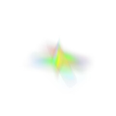 Fototapeta premium Rainbow light prism effect, transparent background. Hologram reflection, crystal flare leak shadow overlay.