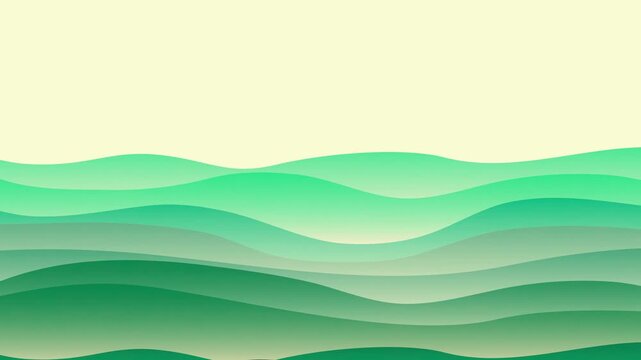 Layered Abstract Green Hills 4K
