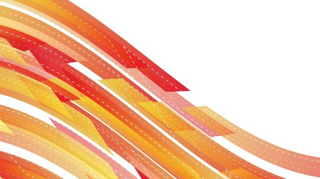 Abstract Flowing Warm Color Curves 4K