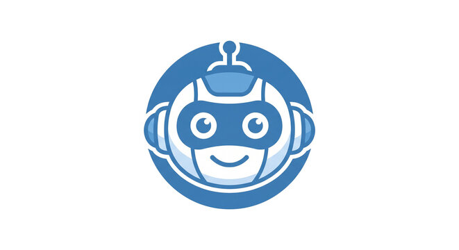Modern chatbot icon vector illustration of a blue isolated on transparent