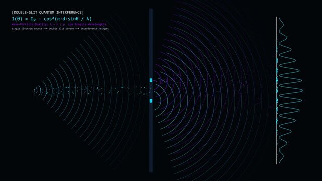 Double-Slit Quantum Interference Pattern with Electron Wave-Particle Duality