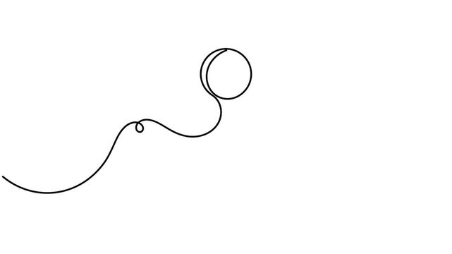Animated of finding map marker location pin sign continuous one line drawing moving on white background animation
