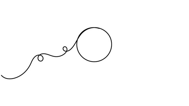 Animated of finding map marker location pin sign continuous one line drawing moving on white background animation