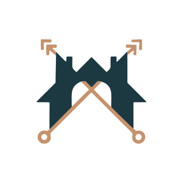 Golden Star of David Vector Illustration with Arrows Symbolizing Business Direction, Success, Growth, Choice, Competition, and Strategic Progress in a 3D Style