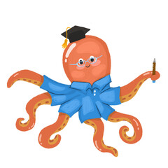 octopus wearing glasses © asiyah