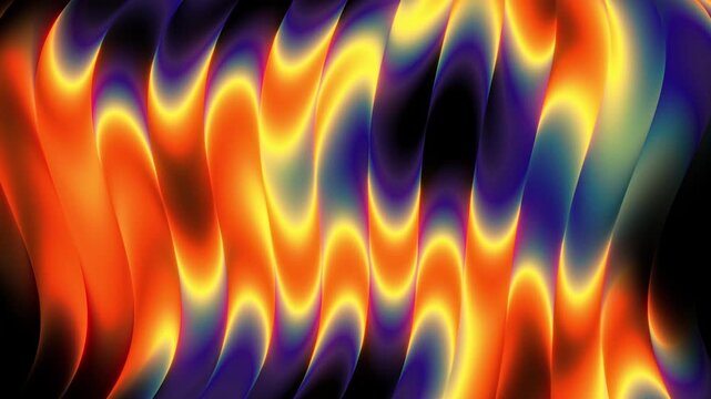 Psychedelic gradient waves seamless loop. Abstract background with grain texture.