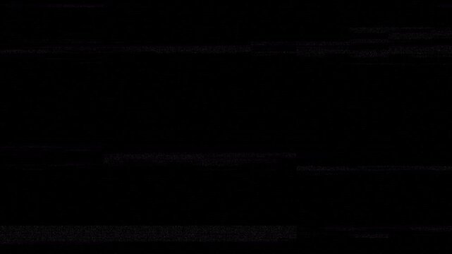 Thin VHS Television Static Lines with Subtle Signal Glitch Distortion Overlay for Video Editing