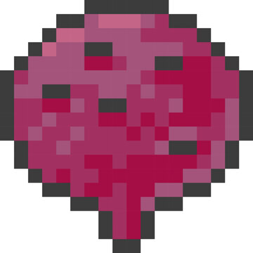 Beet Vegetable Pixel Art Icon
