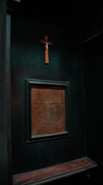 Confessional in an Italian Christian church