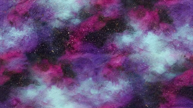 Colorful cosmic galaxy nebula seamless background