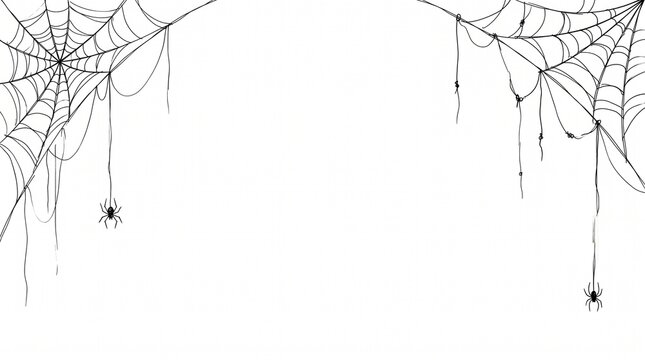 spider web on transparent background, Spider web for halloween element design
