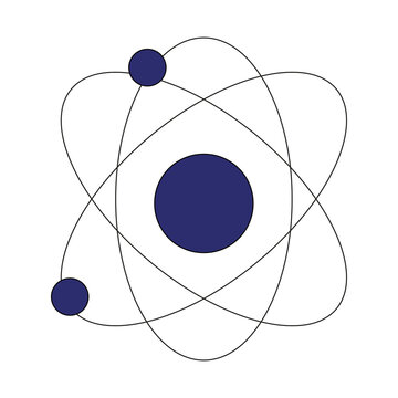 Atom Model Science Physics and Atomic Research Illustration