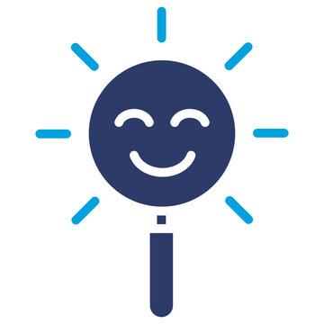 Sentiment Analysis Flat Blue Icon