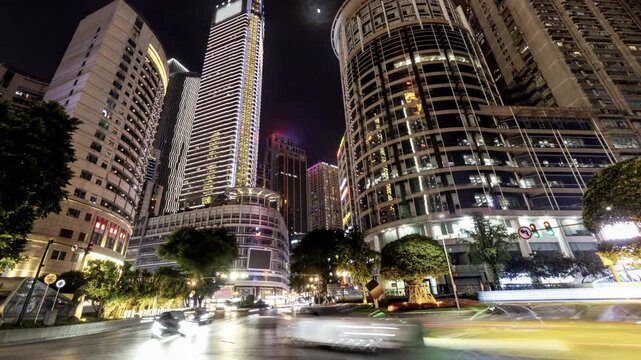 chongqing cyberpunk city with overlayed code and data on the buildings