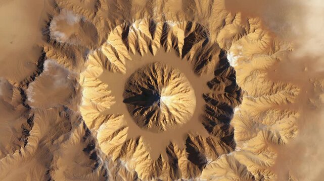 An expansive view of a Martian canyon from above, highlighting its rugged terrain.