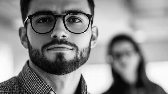 A young man wearing glasses and a polo shirt.