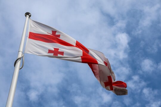Georgia flag representing the country, patriotism, and national identity