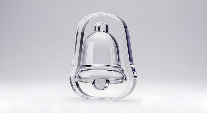 Glass bell shaped object closeup.
