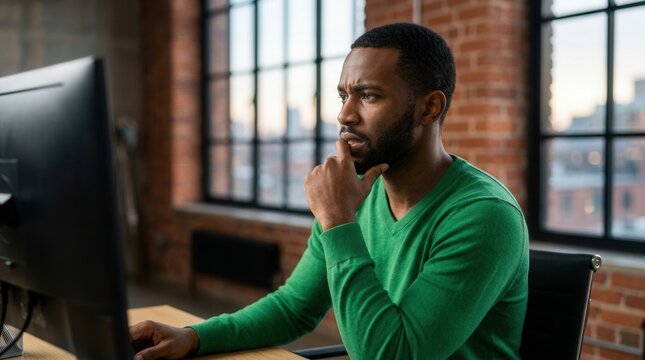 Freelancer working under pressure and experiencing anxiety while doing remote work at his desk.