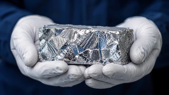 Protective gloves presenting metallic lithium foil, battery manufacturing material, rechargeable cell production, critical mineral processing, energy storage supply