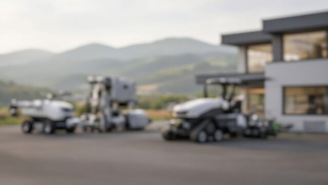 Advanced robotic farm equipment representing innovation and future technology in farming and logistics