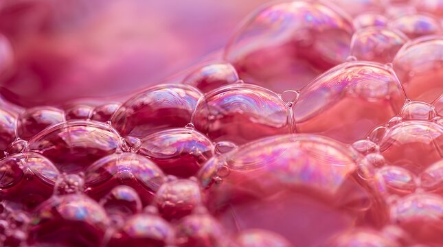 Abstract viva magenta and pink soap bubbles background soap bubbles viva magenta pink bubbles abstract background wallpaper sphere light reflection iridescence foam sphere pattern dynamic glossy