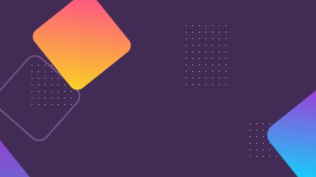 Abstract geometric background with vibrant gradient shapes and dotted patterns.
