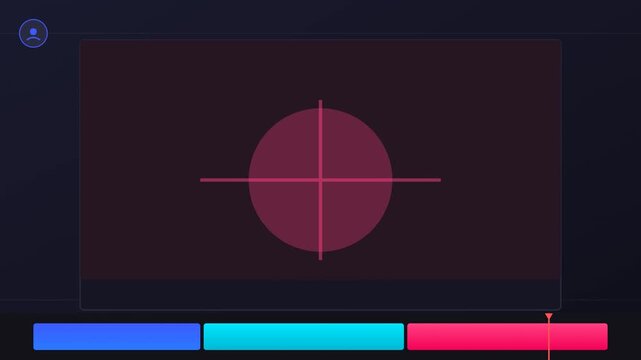 Animated UI Concept of a Video Editing Software Interface with Timeline and Content Recommendations