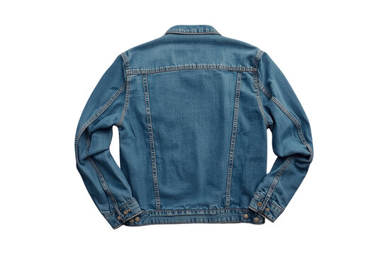 Classic blue denim jacket back view