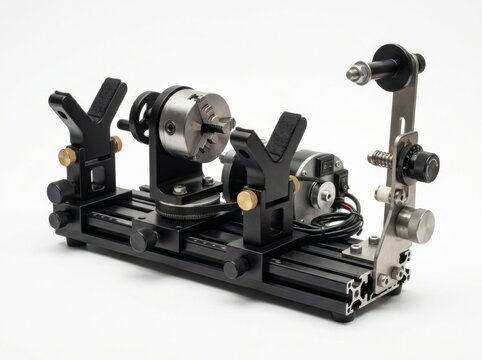 Precision mechanical jig fixture and alignment tool with adjustable chuck and metal components