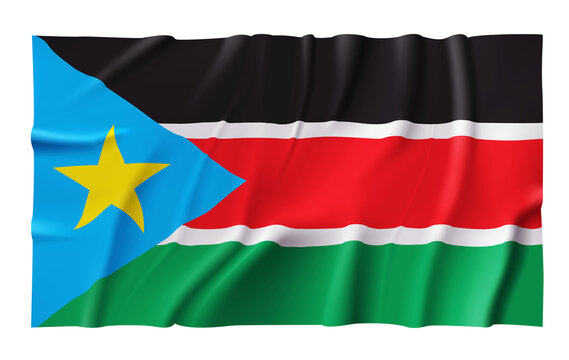 Waving South Sudan Flag