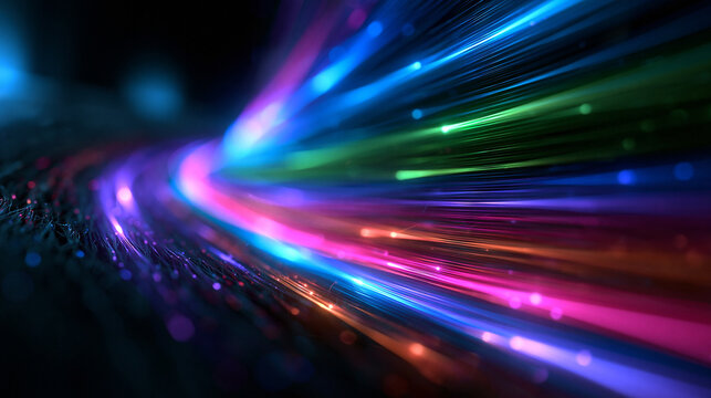 Glowing Fiber Optics and High Speed Data Stream