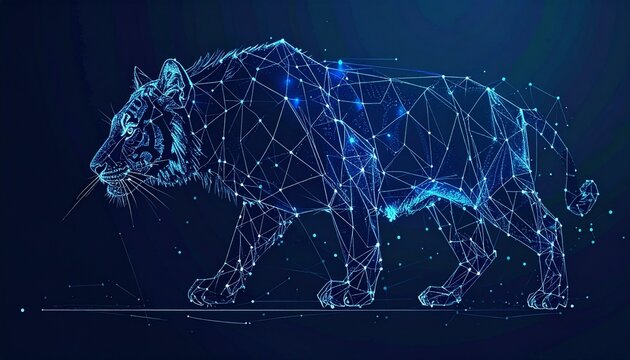 Digital Tiger - Abstract Technology Illustration