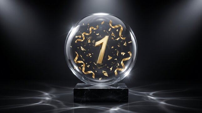 Golden Number One Achievement in Sparkling Glass Sphere Award