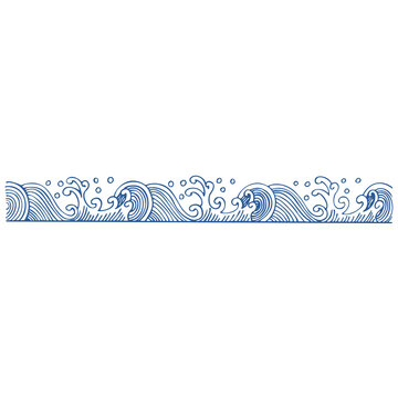 Traditional Chinese Wave Pattern Decorative Border for Textile and Packaging Design