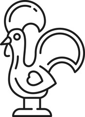 Barcelos rooster symbol of Portugal, souvenir icon © Vector Tradition