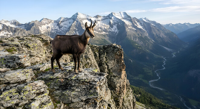 mountain goat on the mountain