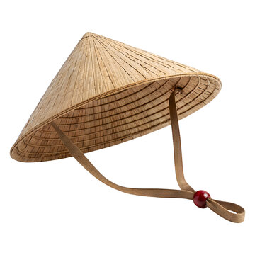 Traditional Vietnamese conical hat non la isolated on transparent