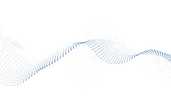 Wave Composition Created From Minimalist Abstract Dots. Dynamic Flowing Lines and Particle Design. with Pattern