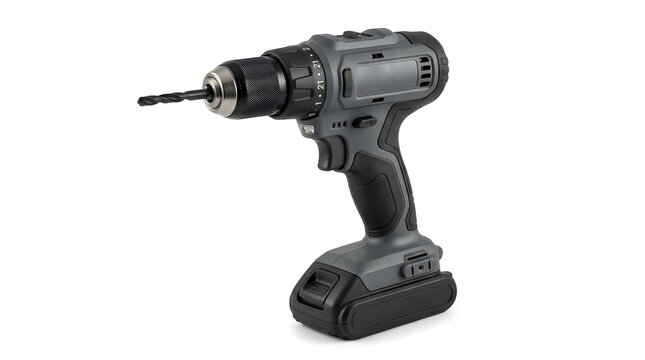 Professional cordless drill driver with battery pack and chuck, ideal for construction and DIY projects