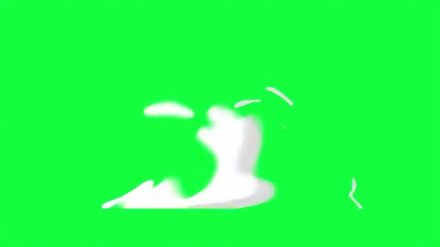 Wind animation gust on green background plate