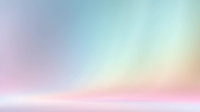 4k footage of iridescent pastel gradient background with smooth holographic color transition