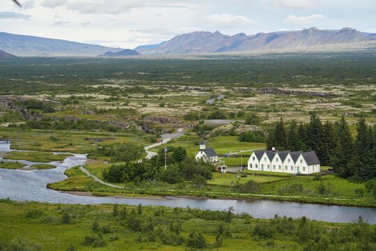 Thingvellir National Park in Iceland is a site of historical, cultural, and geological significance.